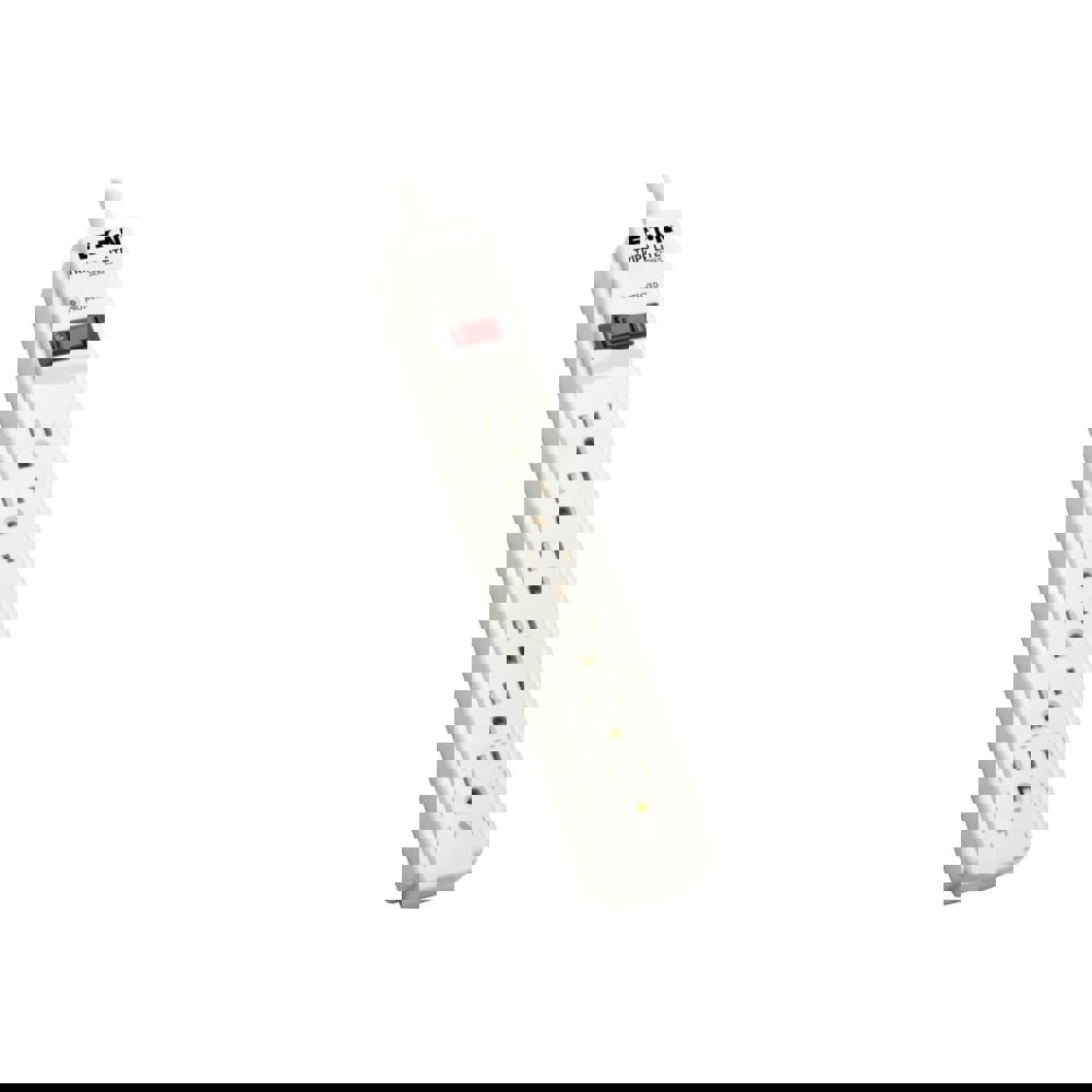 Protect It! Surge Protector, 6 AC Outlets, 6 ft Cord, 790 J, Light Gray